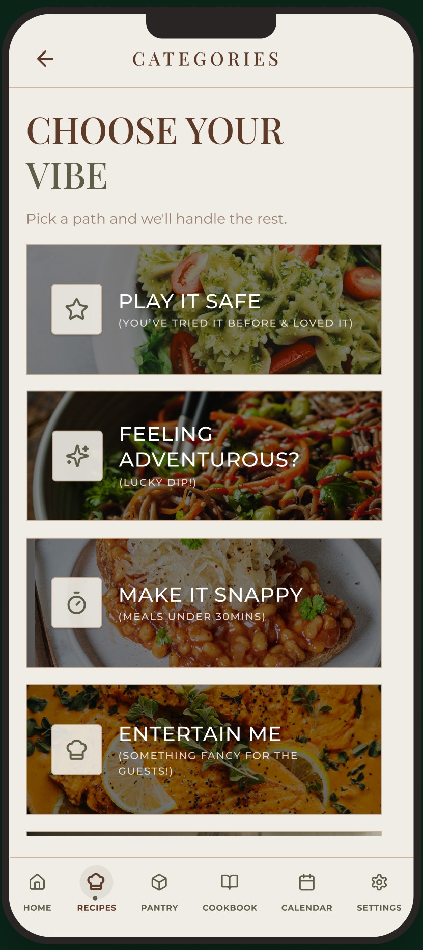 Toque app — recipe detail screen